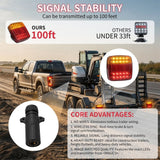 Magnetic Trailer Lights, Rechargeable LED Trailer Light Kit with Strong Magnetic Base, Waterproof Portable Tow Lights for Trucks, Boats, RVs, SUVs and Trailers, 2-Pack In Australia - Darrahopens