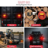 Magnetic Trailer Lights, Rechargeable LED Trailer Light Kit with Strong Magnetic Base, Waterproof Portable Tow Lights for Trucks, Boats, RVs, SUVs and Trailers, 2-Pack In Australia - Darrahopens