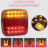 Magnetic Trailer Lights, Rechargeable LED Trailer Light Kit with Strong Magnetic Base, Waterproof Portable Tow Lights for Trucks, Boats, RVs, SUVs and Trailers, 2-Pack