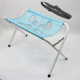 Blue Detachable Pet Grooming Hammock with Straps, Elevated Breathable Mesh Bath Nail Trimming Helper Cot for Small Dogs and Cats