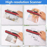 Photo Scanner Portable 900 DPI Multifunctional A4 Document Scanner Handheld Image Scanner for Home and Office