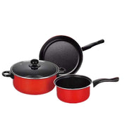 Non-Stick Pan Set, 3 Pieces, Simple Design, Cookware for Easy Cooking and Heating In Australia - Darrahopens