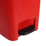Red Plastic Bin Rectangular Household Waste Disposal Trash Can 1 Piece Kitchen Garbage Container