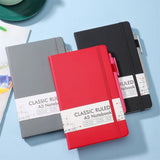 5 Pack Notebooks Journals, A5 Hardcover Ruled Lined with 5 Black Pens, 5 Set, Sky Blue, Notebook Set, Pen Set, Supply