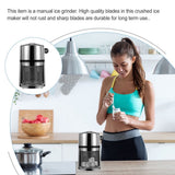 Household Ice Crusher Manual Stainless Steel ABS for Kitchen Use Plated Silver In Australia - Darrahopens
