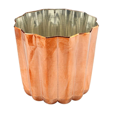Tin Lined Copper Canelé Mold Bakeware Single Professional Pan, French Custard Pastry Tray, Caramel Crust Dessert Making Silicone Mold Artisan Home Baking Projects