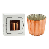Tin Lined Copper Canelé Mold Bakeware Single Professional Pan, French Custard Pastry Tray, Caramel Crust Dessert Making Silicone Mold Artisan Home Baking Projects