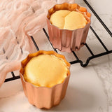 Tin Lined Copper Canelé Mold Bakeware Single Professional Pan, French Custard Pastry Tray, Caramel Crust Dessert Making Silicone Mold Artisan Home Baking Projects
