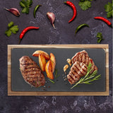Wood Serving Platter Black 1 Set In Australia - Darrahopens
