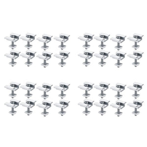 32Pack Solar Panel Mounting Brackets, Solar Panel End Clamps, Centre Clamps, for PV Solar Panel Solar Module 30mm,32 x solar panel clamp brackets,Silver In Australia - Darrahopens