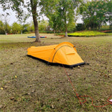 Outdoor Equipment Wild Camping Sleeping Bag Tent Single Person Hiking Camping Backpacking Tent Waterproof,B,1 x Backpacking Tent,Yellow