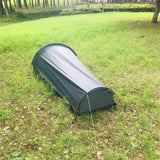 Outdoor Equipment Wild Camping Sleeping Bag Tent Single Person Hiking Camping Backpacking Tent Waterproof,B,1 x Backpacking Tent,Yellow