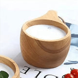 6Pack Nordic Style Wooden Cup Cup Portable Outdoor Camping Drinking Mug Wooden Coffee Cup with Wooden Spoon,6 x cups 6 x spoons,Wood Color In Australia - Darrahopens