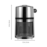 Household Ice Crusher Manual Stainless Steel ABS for Kitchen Use Plated Silver