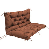 Bench Cushion, Tufted Bench Cushions for Indoor Furniture, Window Seat Cushions Indoor, Velvet Bay Window Cushion, French Floor Cushions with Handle, (Coffee, 39.4x39.4in)