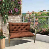Bench Cushion, Tufted Bench Cushions for Indoor Furniture, Window Seat Cushions Indoor, Velvet Bay Window Cushion, French Floor Cushions with Handle, (Coffee, 39.4x39.4in)