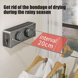 Retractable Clothesline Indoor, Space Saving Invisible Clothesline, Wall Mounted Clothes Drying Line, No Drilling, for Balcony, Bathroom, and Apartment In Australia - Darrahopens