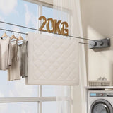 Retractable Clothesline Indoor, Space Saving Invisible Clothesline, Wall Mounted Clothes Drying Line, No Drilling, for Balcony, Bathroom, and Apartment