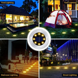 Solar Ground Lights, 12 Pack Solar Disk Lights Outdoor, 8 LED Upgraded Waterproof In-Ground Landscape Lighting for Garden Walkway Pathway Lawn Patio Deck Yard
