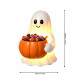 Light Up Ghost Pumpkin Candy Bowl, LED Glowing Ghost Treat Bowl, Halloween Outdoor Decor for Front Porch Yard, Fall Halloween Decorations 1pcs In Australia - Darrahopens