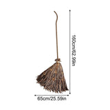 63" Halloween Witches Broom Decor, Witches Broom Halloween Decor, Built-in LED Lights
