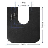 6 Pcs Washable U-Shaped Toilet Mats, Absorbent Commode Rugs for Kids Potty Training, Reusable Bathroom Floor Protector Padsk, Black In Australia - Darrahopens