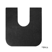 6 Pcs Washable U-Shaped Toilet Mats, Absorbent Commode Rugs for Kids Potty Training, Reusable Bathroom Floor Protector Padsk, Black In Australia - Darrahopens