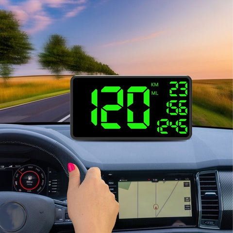 6.2" GPS Speedometer HUD Display with Overspeed & Fatigue Alerts – Universal Plug-and-Play Digital Odometer for Cars, Trucks, Motorcycles & More – Green Easy-Read Screen