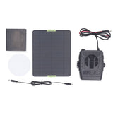 Solar Panel Heater Kit - Portable 5V USB Charger & Warm Air Blower for Chicken Coops/Dog Houses, Includes Solar Panel + Battery + Heater (-10°C to 70°C)