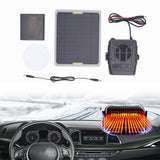 Solar Panel Heater Kit - Portable 5V USB Charger & Warm Air Blower for Chicken Coops/Dog Houses, Includes Solar Panel + Battery + Heater (-10°C to 70°C)