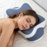 Sleep Apnea Pillow for Side Sleepers, Cervical Neck Pillow for Neck Pain Relief, Ergonomic Contour Memory Foam Pillow for Back, Side & Stomach Sleepers