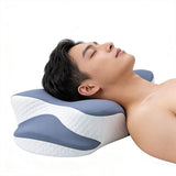 Sleep Apnea Pillow for Side Sleepers, Cervical Neck Pillow for Neck Pain Relief, Ergonomic Contour Memory Foam Pillow for Back, Side & Stomach Sleepers