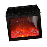 Fireplace Lights Small Fake Fireplace No Heater Function Portable Fireplace Fire Triangular roof In Australia - Darrahopens