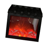 Fireplace Lights Small Fake Fireplace No Heater Function Portable Fireplace Fire Triangular roof