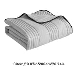 Cotton Warm Blanket,Lightweight Comforter Bedspread Blanket Queen Size Quilt, Durable Quilted Stitching Coverlet,Soft Modern Style Summer Blanket,Machine Washable Solid Color Design(Grey200X230CM)