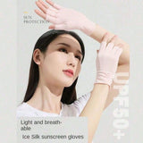 2 Pairs Sunscreen Gloves Nail Art Glove UV Protection Gloves Protector For Nail Art Gel UV LED Lamp Tool Nail Supplies Nail Tools Art Kit Press On Nails Pink+White