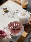 16Pcs Coffee Stencils Kit - Professional Barista Tools For Cappuccino, Latte Art, Milk Frothing - Food-Grade Plastic Cake Decorating Stencils - Perfect For Cafe, Valentine's Day Party