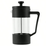 Heat Resistant High Borosilicate Glass French Press Pot Coffee Tools French Press French Press Coffee Tea Maker Thickened Borosilicate Glass Coffee Press Rust Black Color