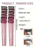 12Pcs Hair Tinsel Clip In 20Inch Fashion Glitter Tinsel Synthetic Straight Hair Extensions Clip In Hair Tinsel Kit Heat Resistant Shiny Sparkle Fairy Hair Accessories For Women Pink