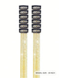 12Pcs Hair Tinsel Clip In 20Inch Fashion Glitter Tinsel Synthetic Straight Hair Extensions Clip In Hair Tinsel Kit Heat Resistant Shiny Sparkle Fairy Hair Accessories For Women Gold In Australia - Darrahopens