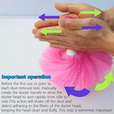 4 Pack 8" Hand Grips Microfiber Washable Duster, Suitable for Light Daily Household Dusting, Electrostatic Feather Duster Brush,Cleaning Supplies for Book,Screen,Sofa,Car,Furniture,Photo Frames