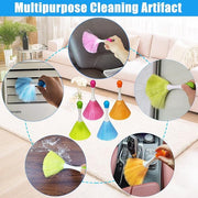 4 Pack 8" Hand Grips Microfiber Washable Duster, Suitable for Light Daily Household Dusting, Electrostatic Feather Duster Brush,Cleaning Supplies for Book,Screen,Sofa,Car,Furniture,Photo Frames