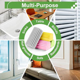 4-Pack Damp Clean Duster Sponge,Damp Dusting Sponge,Duster Baseboard Cleaner Sponge with Ridges,Reusable Wet Duster Sponge,Household Cleaning Sponges for Blinds(Grey,Yellow,Pink,Green)