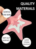 20Pcs Star Pattern Anti-Slip Shower Stall Mat – Pink PEVA Bathtub Stickers for Bathroom, Fall Decor