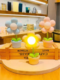 1PC New Fashionable Mini Flower Night Light – Cute Atmosphere Bedside Lamp, Creative Desktop Decor, Gift, Home Decor, Holiday Gift, Cartoon Ornament(Yellow) In Australia - Darrahopens