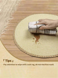 15 Inch Round Woven Placemats Set of 4 – Washable, Wipe Clean, Heat Resistant, for Holiday Parties, Indoor/Outdoor Daily Use Beige In Australia - Darrahopens