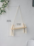 1Pcs Macrame Wall Hanging Shelf – Boho Wood Wall Shelves with Wood Beads, Farmhouse Floating Shelf for Bedroom, Living Room, Nursery Decor, Birthday Graduation Gift In Australia - Darrahopens