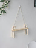 1Pcs Macrame Wall Hanging Shelf – Boho Wood Wall Shelves with Wood Beads, Farmhouse Floating Shelf for Bedroom, Living Room, Nursery Decor, Birthday Graduation Gift In Australia - Darrahopens