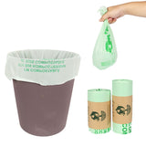 8L Compostable Food Waste Bags –50 Count Extra Thick Compost Bags for Countertop Bin, Eco-Friendly Small Trash Bags, Kitchen Scrap Storage
