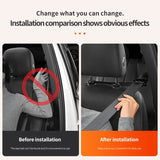 2Pcs Car Seat Belt Guide Buckle, Adjustable Fixed Seat Belt Clip, Comfort Driving Interior Accessory, White